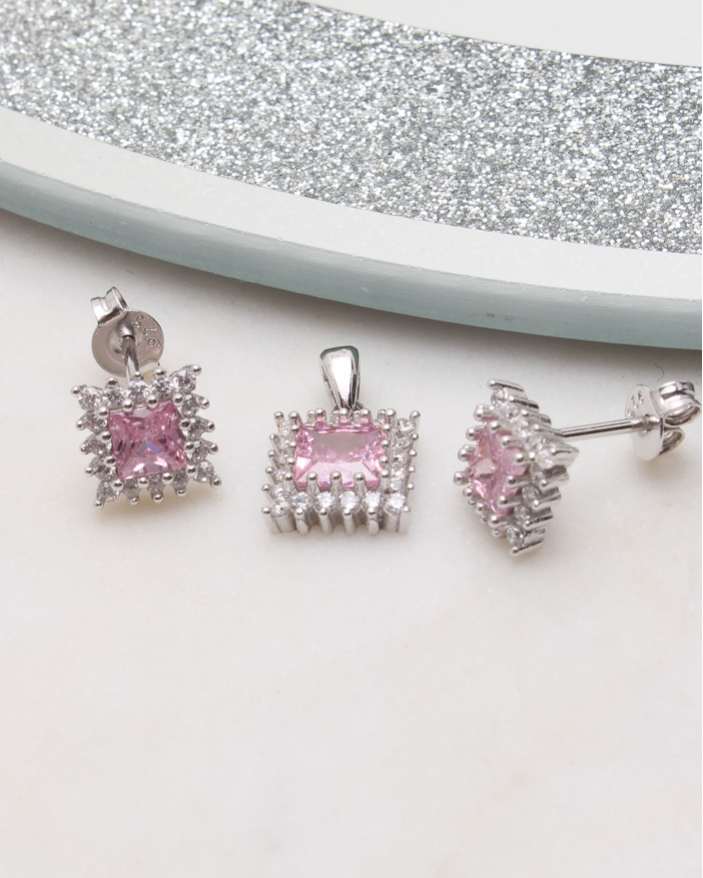 Set argint si cubic zirconia cod 3-50782, gr2.7
