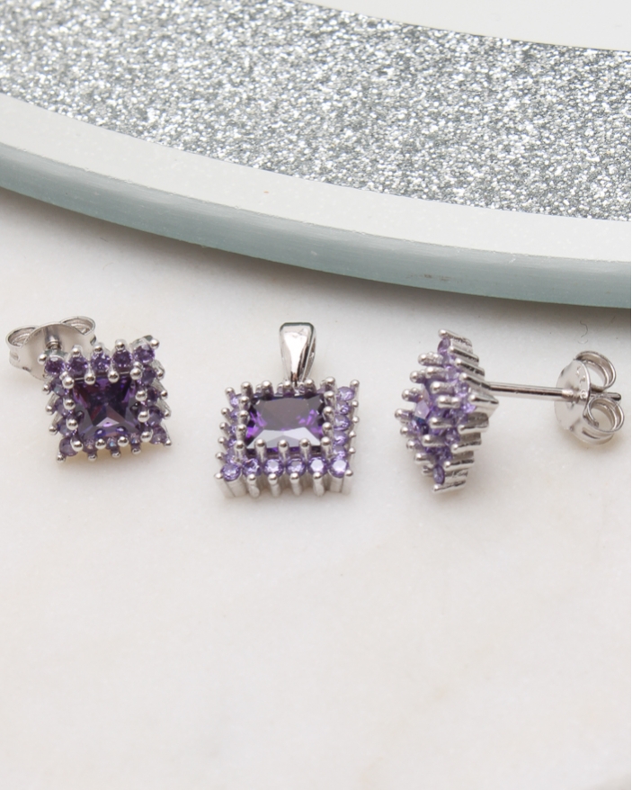 Set argint si cubic zirconia cod 3-50783, gr2.7