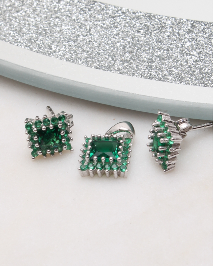 Set argint si cubic zirconia cod 3-50785, gr2.6