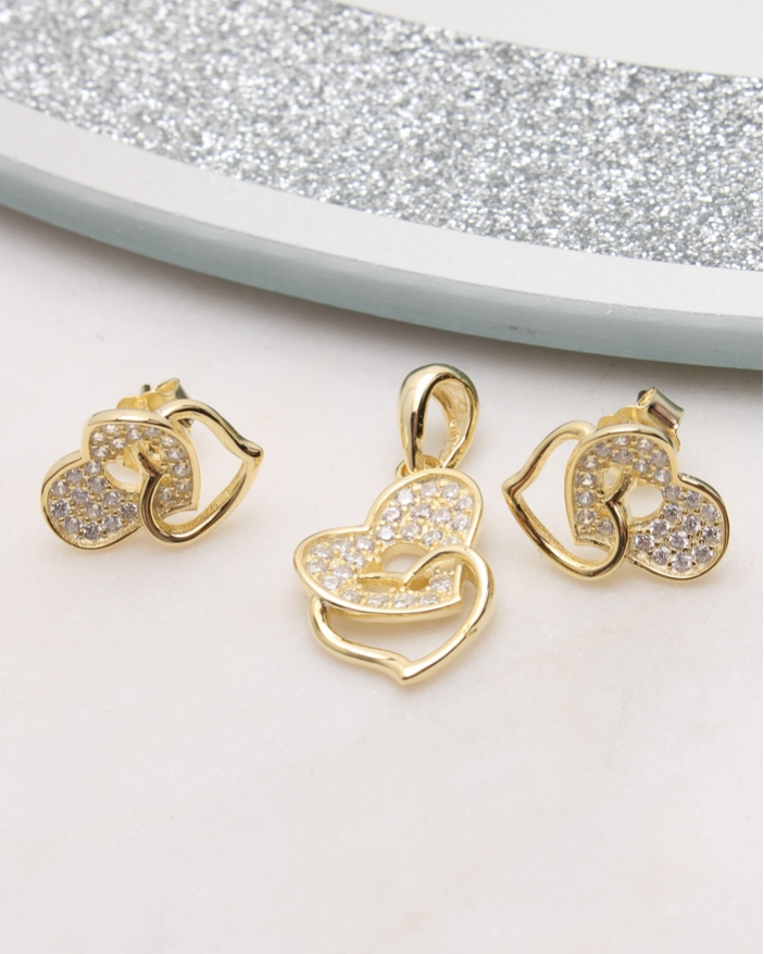 Set argint inima cod 3-50878, gr3
