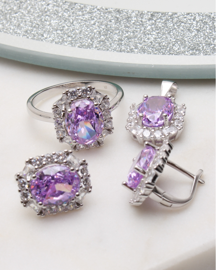 Set argint si cubic zirconia cod 3-50905, gr14.1
