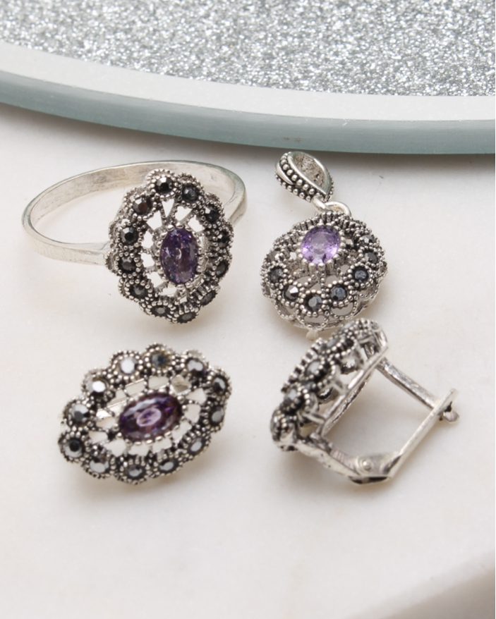 Set argint cu marcasite cod 3-51027, gr6.5