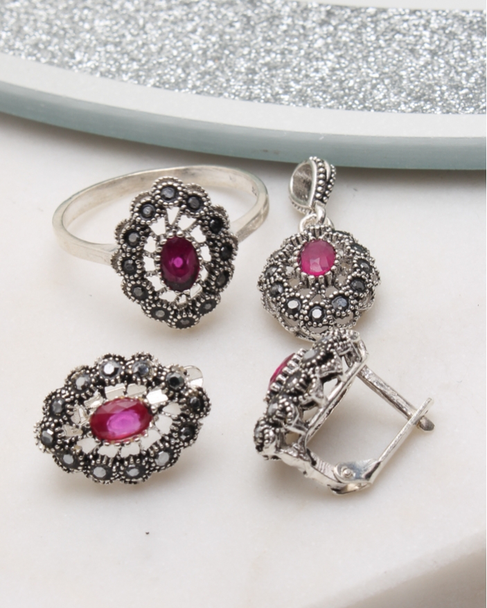 Set argint cu marcasite cod 3-51028, gr6.6