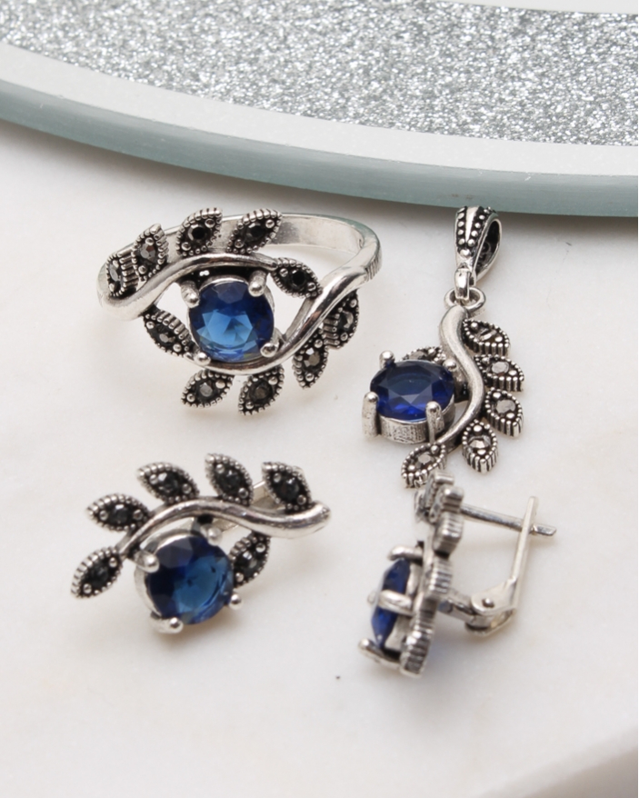 Set argint cu marcasite cod 3-51029, gr8.4
