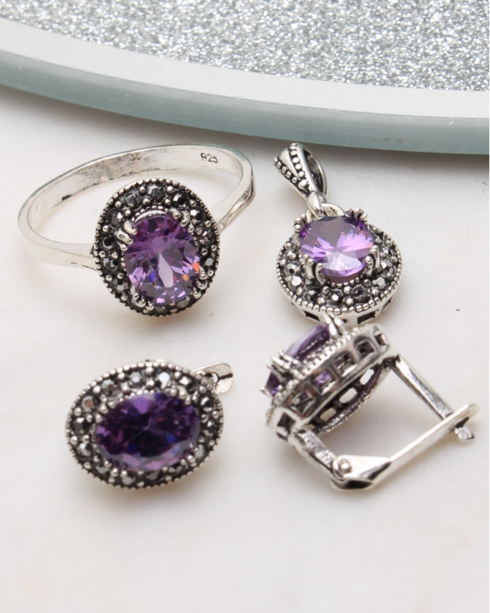 Set argint cu marcasite cod 3-51032, gr7.7