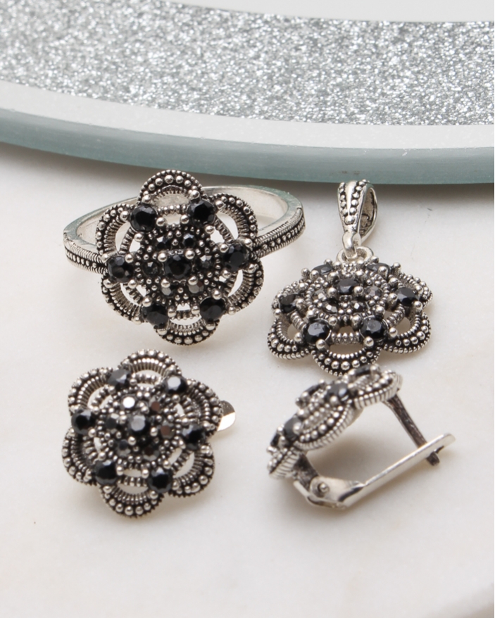 Set argint cu marcasite cod 3-51041, gr8.2