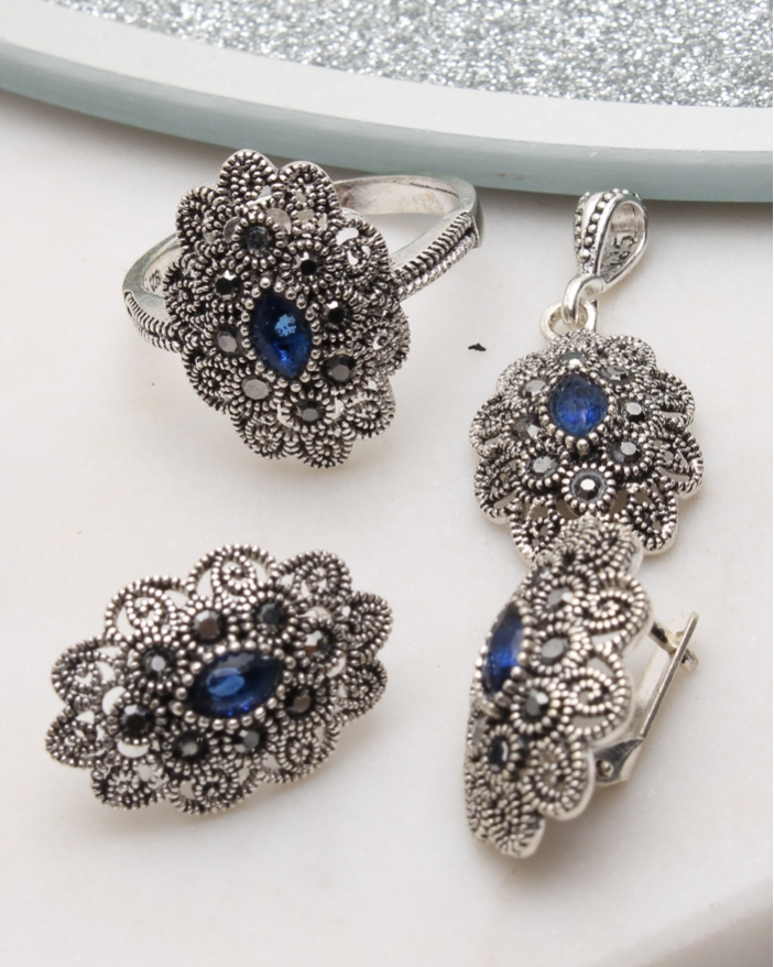 Set argint cu marcasite cod 3-51043, gr9.6