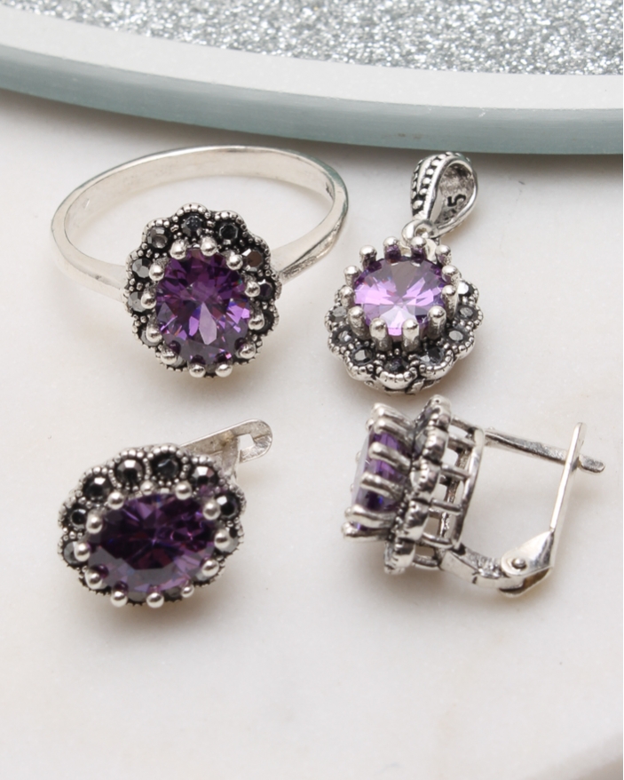 Set argint cu marcasite cod 3-51045, gr8.6