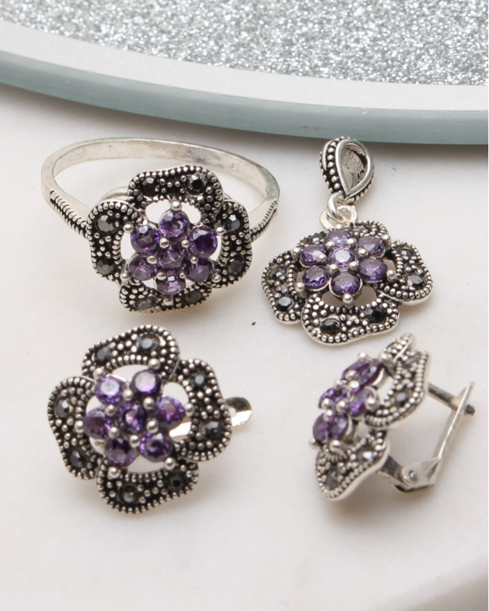 Set argint cu marcasite cod 3-51052, gr8.3