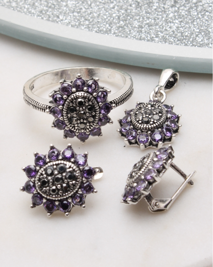 Set argint cu marcasite cod 3-51053, gr10
