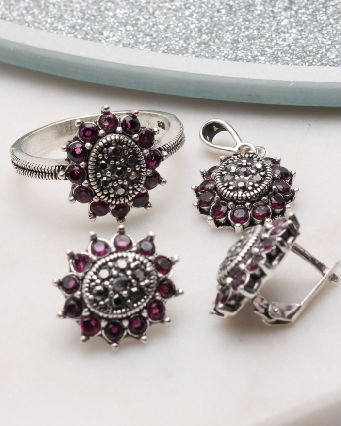 Set argint cu marcasite cod 3-51055, gr9.8