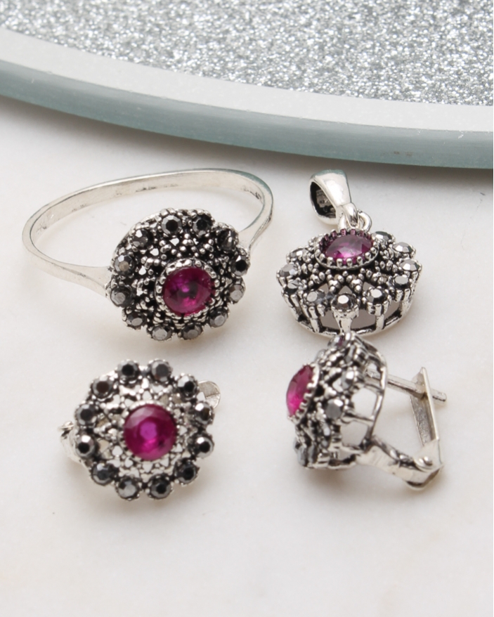 Set argint cu marcasite cod 3-51056, gr5.9