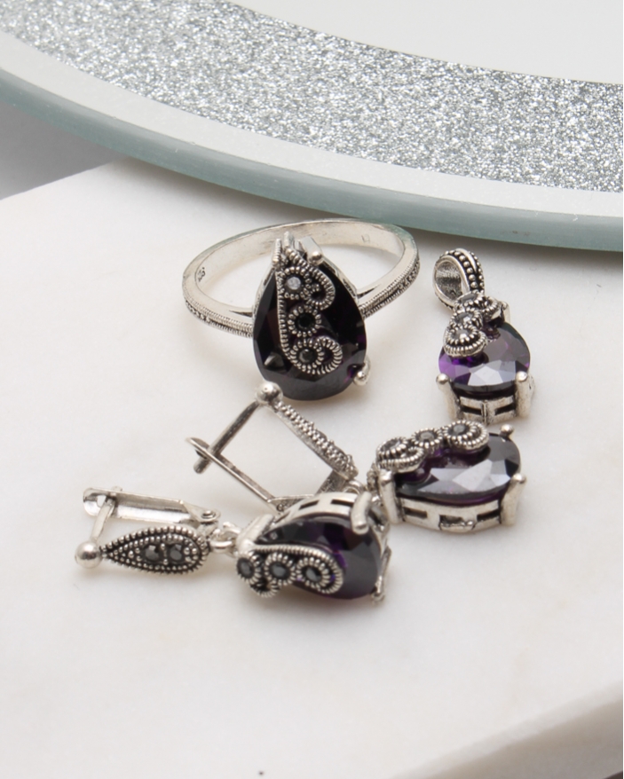 Set argint cu marcasite cod 3-51075, gr13.3