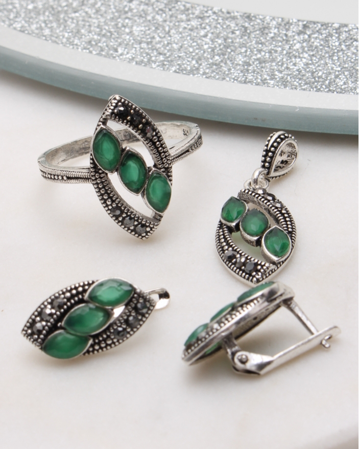 Set argint cu marcasite cod 3-51080, gr7.6