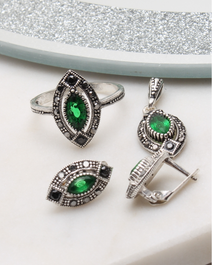 Set argint cu marcasite cod 3-51086, gr7.7