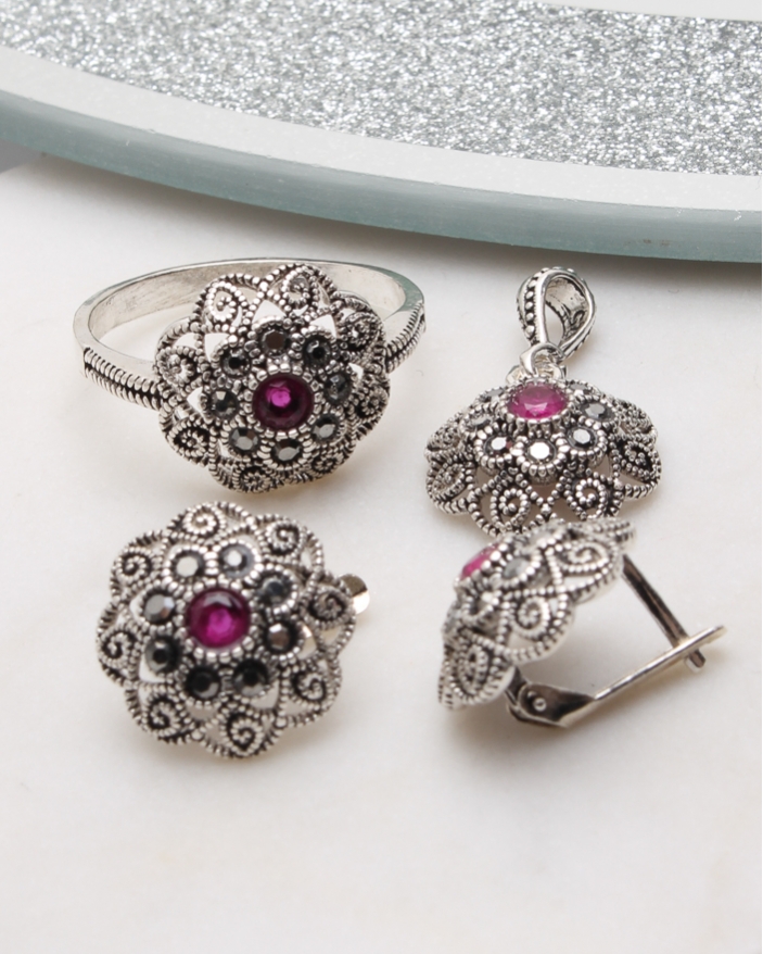 Set argint cu marcasite cod 3-51089, gr8.1