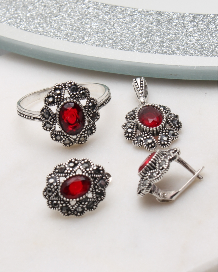 Set argint cu marcasite cod 3-51090, gr7.9