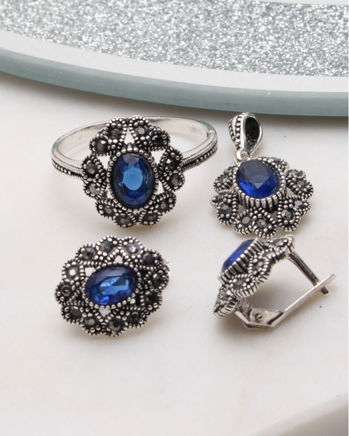 Set argint cu marcasite cod 3-51091, gr7.9