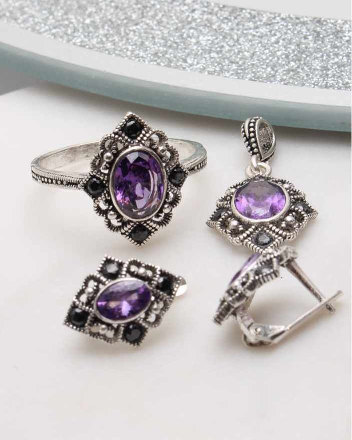 Set argint cu marcasite cod 3-51101, gr7.7