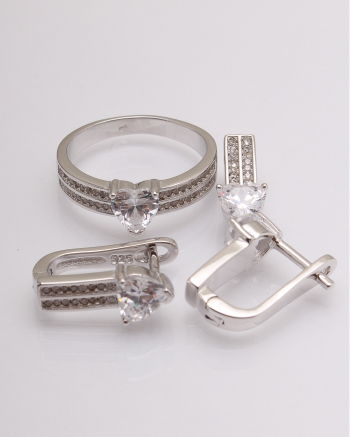 Set argint pietre cubic zirconia cod 3-21131, gr9.6